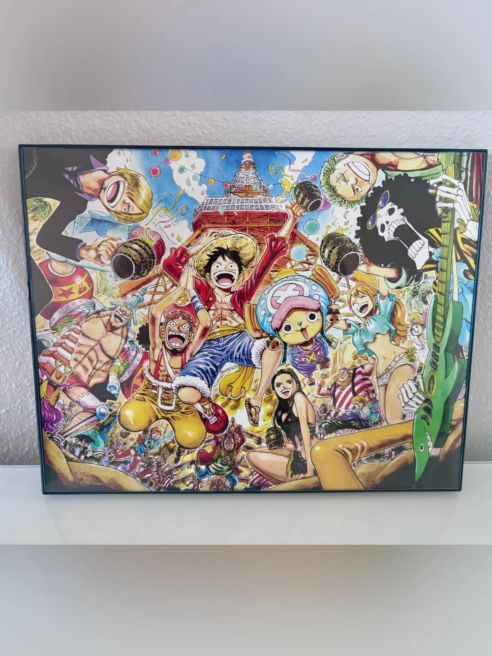 Anime Manga tony chopper monkey d luffy mugiwara post print framed 11” x 14”